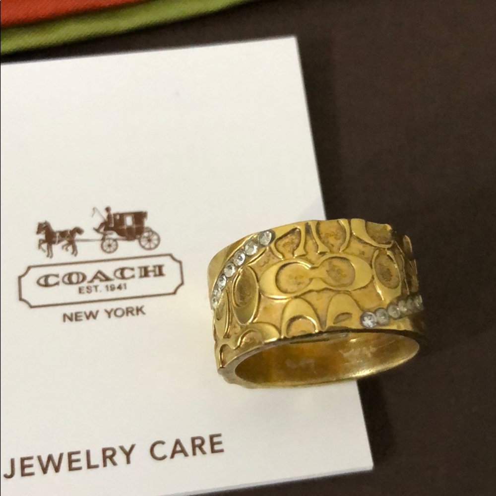 Coach ring with rhinestones legacy - Picture 2 of 5